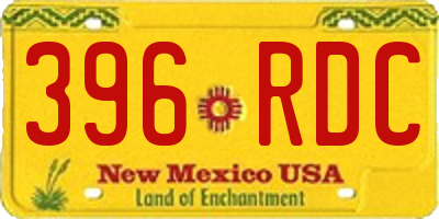 NM license plate 396RDC