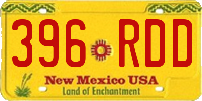 NM license plate 396RDD