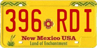 NM license plate 396RDI