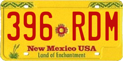 NM license plate 396RDM