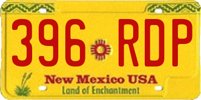 NM license plate 396RDP