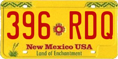NM license plate 396RDQ