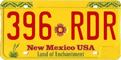 NM license plate 396RDR