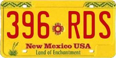 NM license plate 396RDS