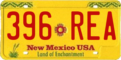 NM license plate 396REA