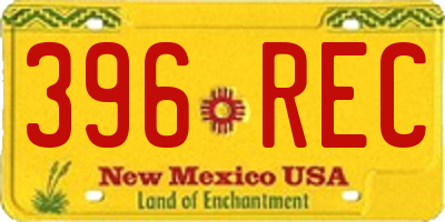 NM license plate 396REC