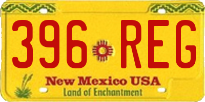 NM license plate 396REG