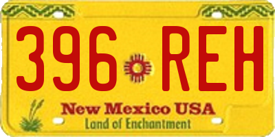 NM license plate 396REH