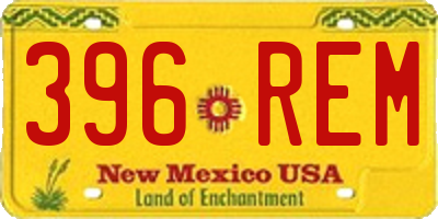 NM license plate 396REM
