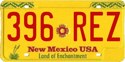 NM license plate 396REZ