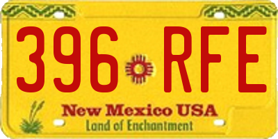 NM license plate 396RFE