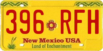 NM license plate 396RFH