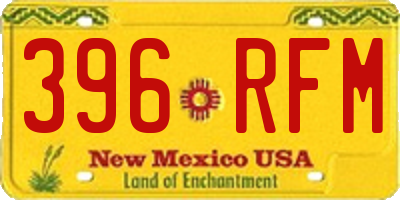 NM license plate 396RFM