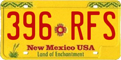 NM license plate 396RFS