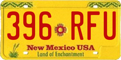 NM license plate 396RFU