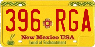 NM license plate 396RGA