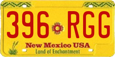 NM license plate 396RGG