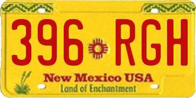 NM license plate 396RGH