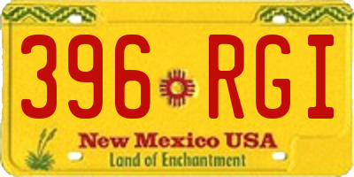 NM license plate 396RGI