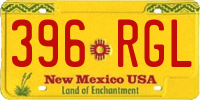 NM license plate 396RGL