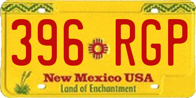 NM license plate 396RGP