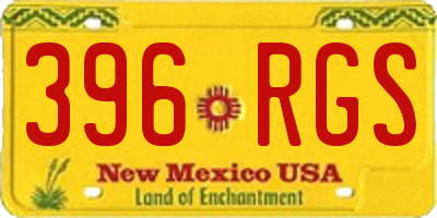 NM license plate 396RGS