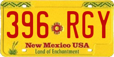 NM license plate 396RGY