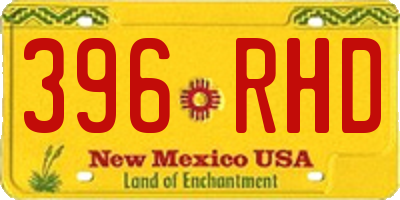 NM license plate 396RHD