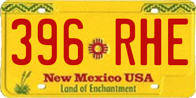 NM license plate 396RHE