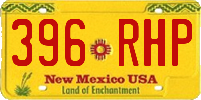 NM license plate 396RHP