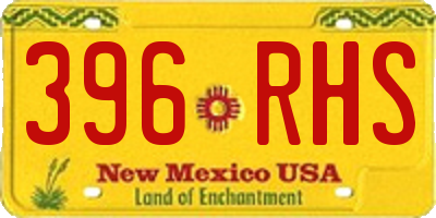 NM license plate 396RHS