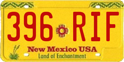 NM license plate 396RIF