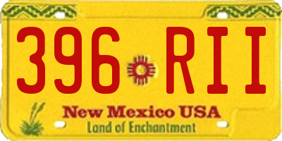 NM license plate 396RII