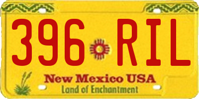 NM license plate 396RIL