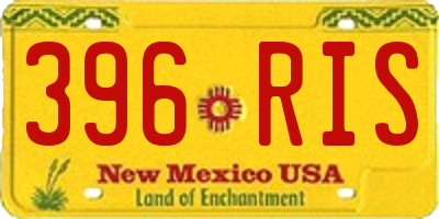 NM license plate 396RIS