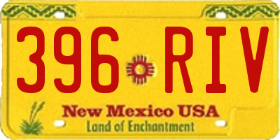 NM license plate 396RIV