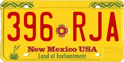 NM license plate 396RJA