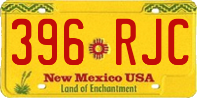 NM license plate 396RJC