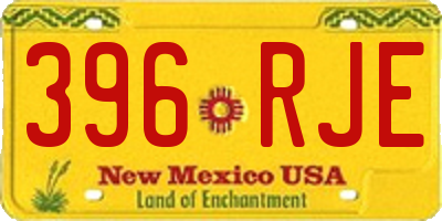 NM license plate 396RJE