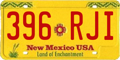 NM license plate 396RJI