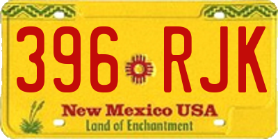NM license plate 396RJK