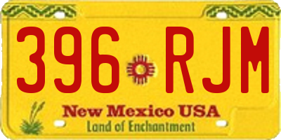 NM license plate 396RJM