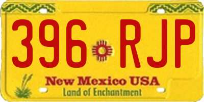 NM license plate 396RJP