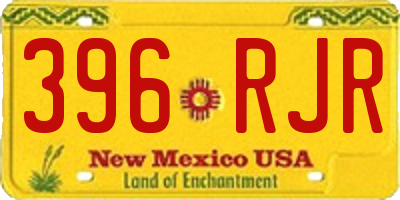 NM license plate 396RJR