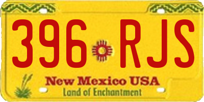 NM license plate 396RJS