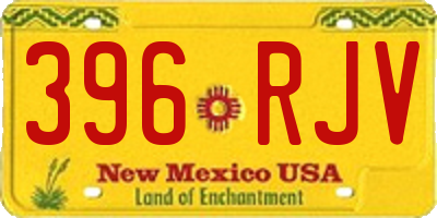 NM license plate 396RJV