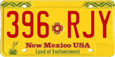 NM license plate 396RJY