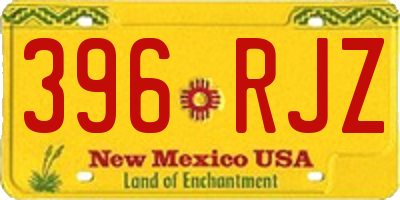 NM license plate 396RJZ