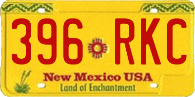NM license plate 396RKC