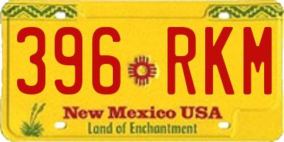 NM license plate 396RKM